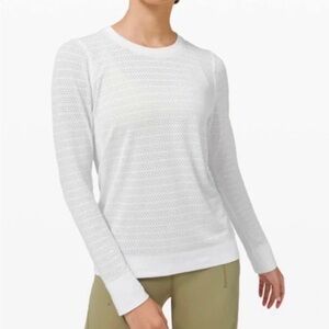 Lululemon Breeze By White Long Sleeve Top